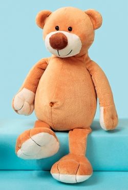 LEVUVU Schlenker-Sitzbär Teddybär goldbraun 35 cm